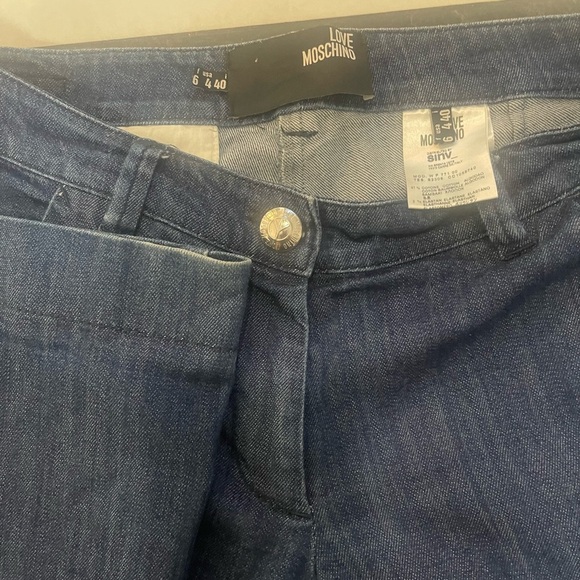 Love Moschino Blue Flare Wide Leg Jeans - Picture 9 of 12